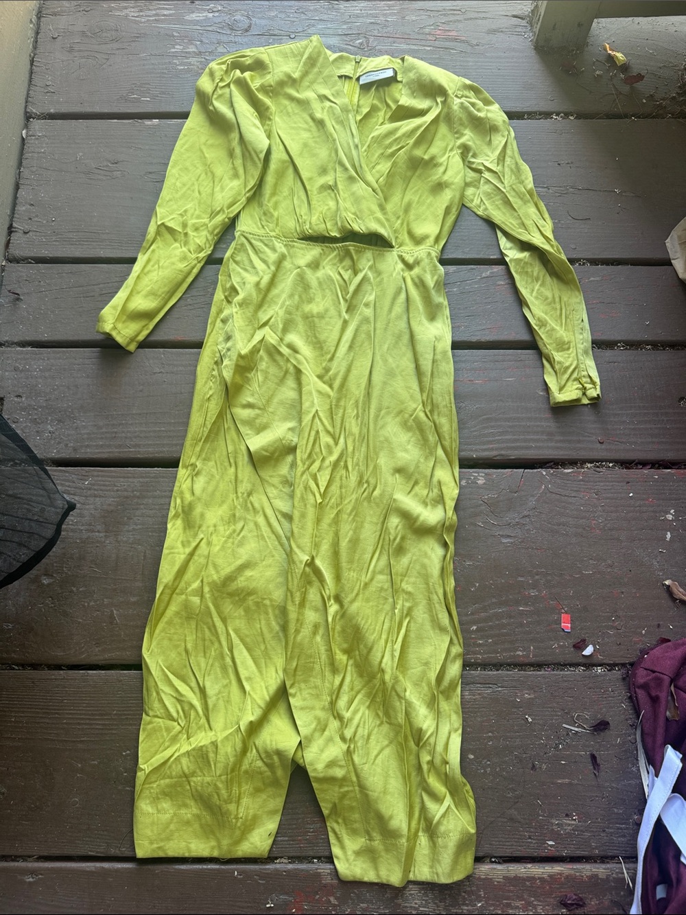 Royal Copenhagen Lime Green Long Sleeve Wrap Dress